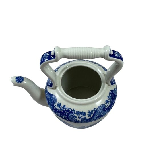 Spode Blue Italian Miniature Tea Kettle and Lid Made in England Mini - Picture 7 of 7